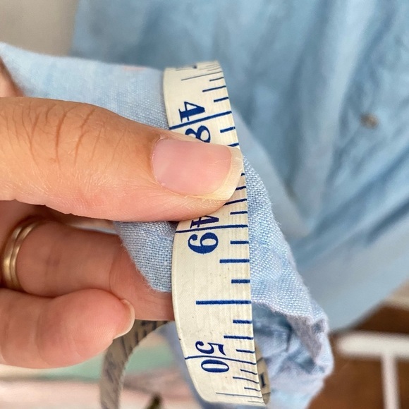 Vintage Diana Marco Light Blue Chambray Dress Size 1X - Picture 8 of 9